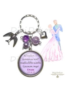 Esküvői szülőköszöntő kulcstartó megható felirattal