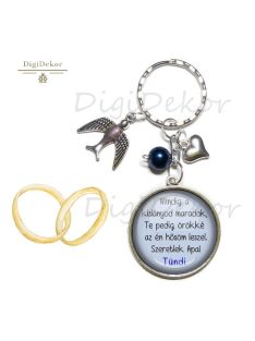 Köszönőajándék az örömapának, feliratos kulcstartó