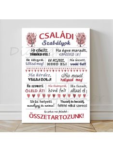 Családi szabályok - falikép, táblakép