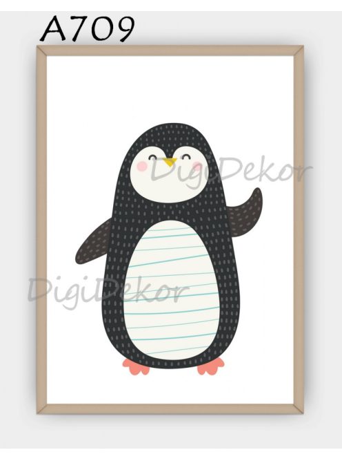 Cuki pingvines gyerekszoba dekor
