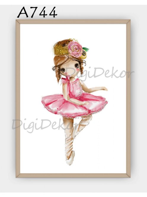 Balettozó kislány, falikép