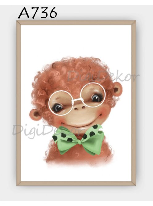 Szemüveges majom csokornyakkendővel