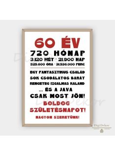 Piros-fekete születésnapi tábla