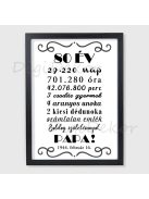 Fekete-fehér szülinapi tábla férfiaknak 1