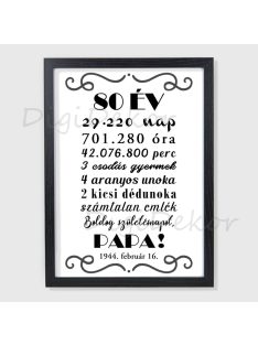 Fekete-fehér szülinapi tábla férfiaknak 1