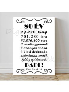 Fekete-fehér szülinapi tábla férfiaknak 2