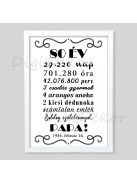 Fekete-fehér szülinapi tábla férfiaknak 4