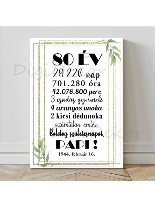 Olajággal díszített szülinapi tábla 1