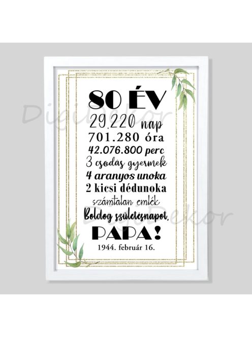 Olajággal díszített szülinapi tábla 3