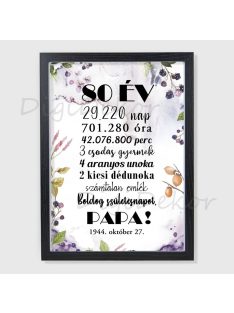 Őszi hangulatú születésnapi falikép 1