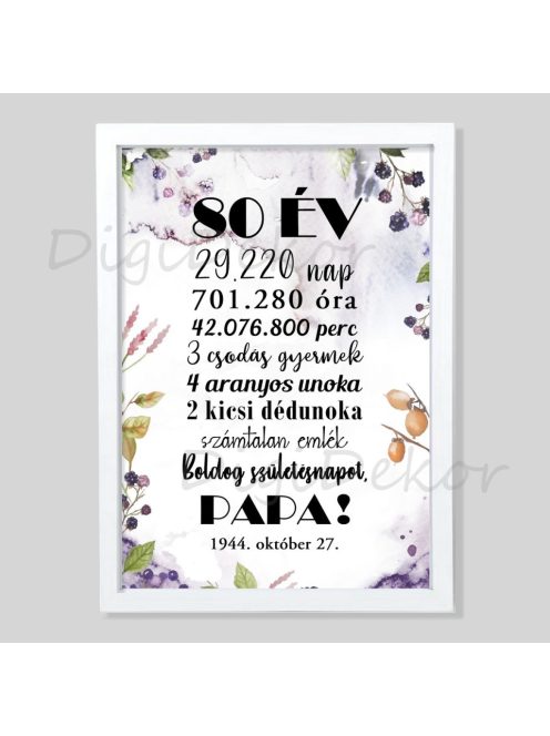 Őszi hangulatú születésnapi falikép 4