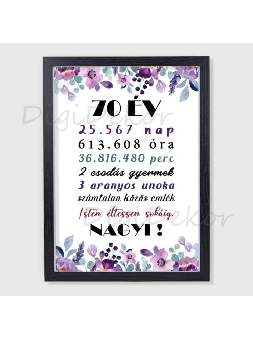 Lila virágos kép Nagymama szülinapjára 4