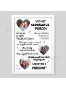 Fényképes "Csodálatos párom" tábla 1