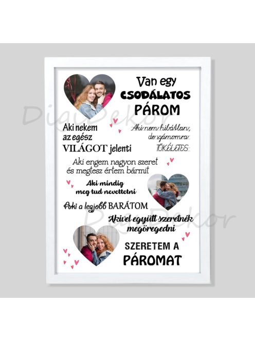 Fényképes "Csodálatos párom" tábla 1