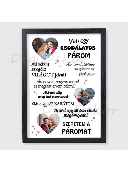 Fényképes "Csodálatos párom" tábla 2