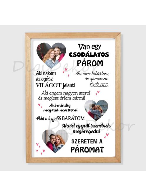 Fényképes "Csodálatos párom" tábla 3