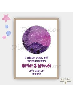 Lila tájképes csillagtérkép