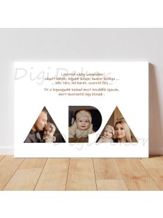 Mutatós fotómontázs-falikép Apának