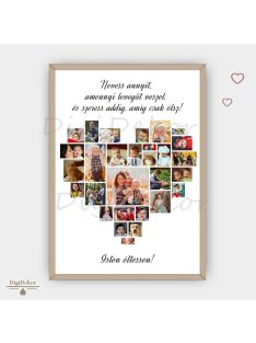 29-fényképes kollázs szív alakban 