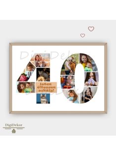 Fényképes falikép 40. születésnapra