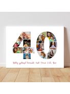 Fényképes falikép 40. születésnapra