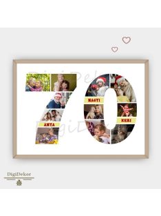 Fényképes kollázs 70. szülinapra
