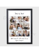 Névre szóló fényképes tábla pároknak