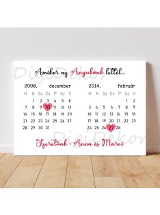 Egyszerű naptáras táblakép 2 gyerekhez