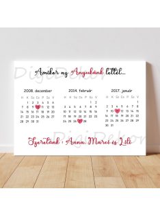 Egyszerű naptáras falikép 3 gyerekhez