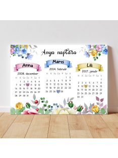 Virágos, naptáras falikép 3 gyerekhez