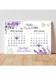 Levendulás, naptáras táblakép 2 gyerekhez