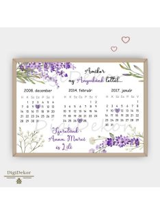 Levendulás, naptáras falikép 3 gyerekhez