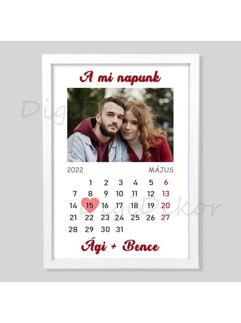 Fényképes, naptáras falikép 2