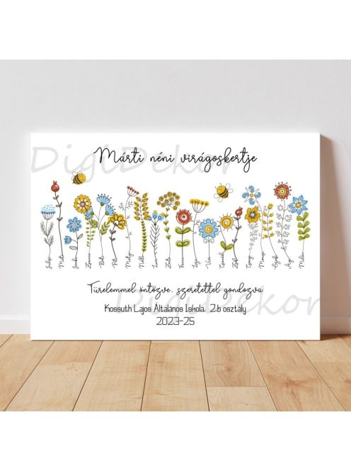 Óvó néni virágoskertje Tábla