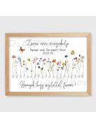 Búcsúajándék óvónőnek, tanítónak, natúr keretes