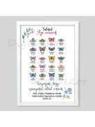 Lepkés búcsúajándék ballagásra, fehér keretes