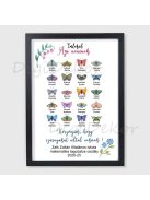 Lepkés búcsúajándék ballagásra, fekete keretes