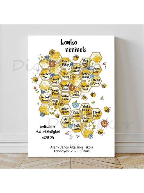 Méhsejtes búcsúajándék óvodai, iskolai ballagásra 1