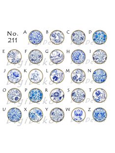 Kék-fehér népi minták 1