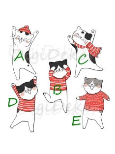 Névre szóló cicás karácsonyi képeslap