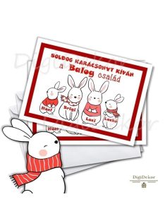 Nyuszis üdvözlőlapok karácsonyra