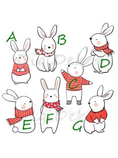 Nyuszis üdvözlőlapok karácsonyra