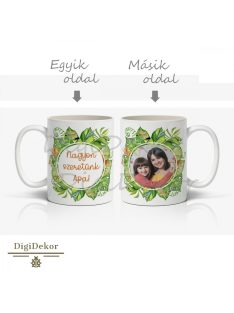 Trópusi leveles bögre fényképpel