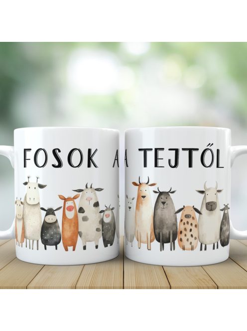 Tehenes "Fosok a tejtől" bögre