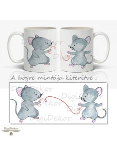 Cérnás-egérkés bögre