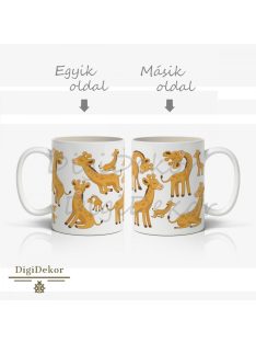 Aranyos zsiráfos bögre