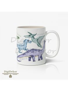 Dínós bögre latin nevekkel