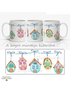 Húsvéti házikófüzéres bögre