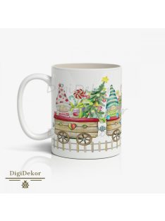 Karácsonyi játékvonatos bögre