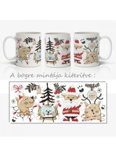 Vicces cicás, télapós bögre gyerekeknek